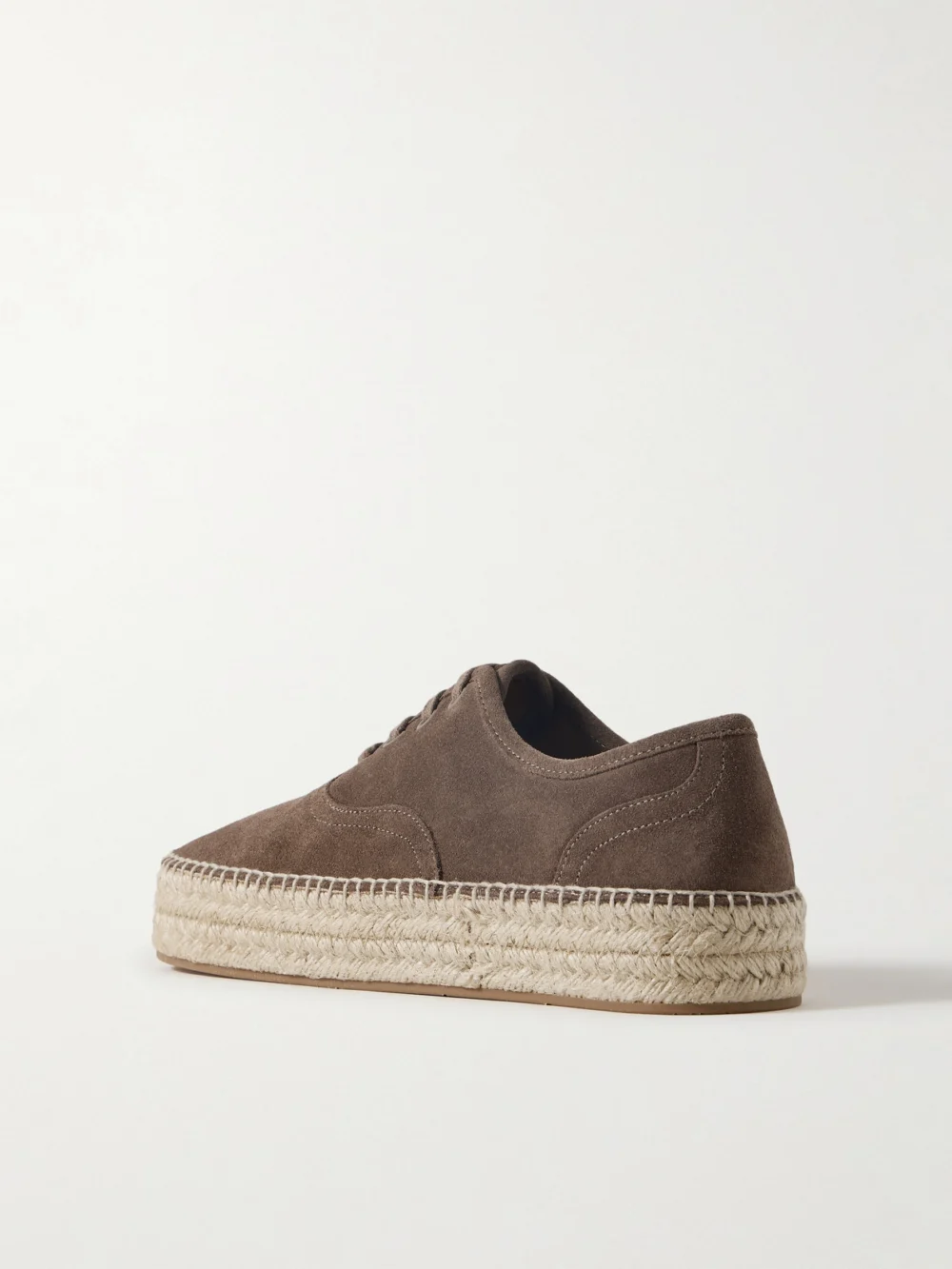 Back view of the JW Anderson Suede Espadrille Platform Sneakers