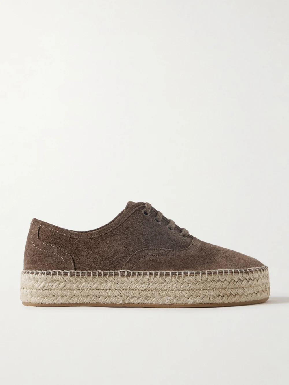 JW Anderson Suede Espadrille Platform Sneakers in brown