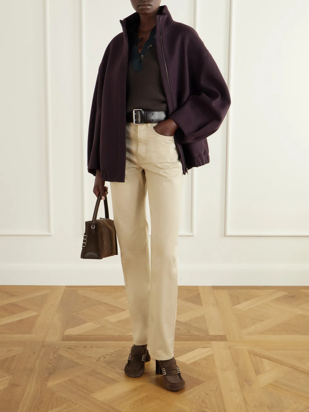 JW Anderson Suede Mule Pumps, styled view