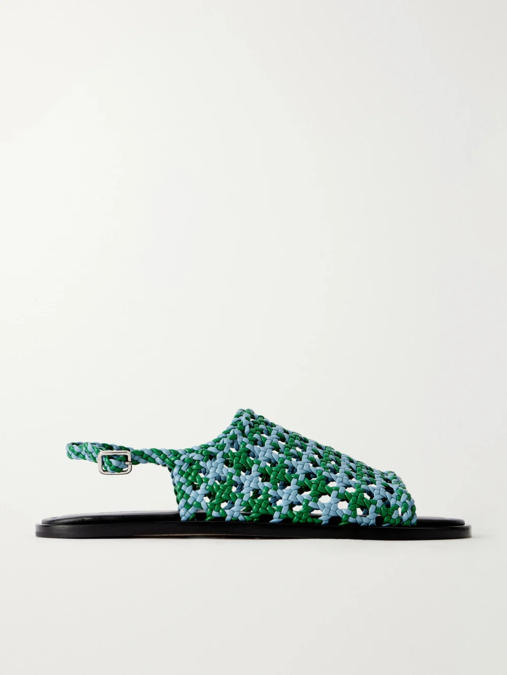 JW Anderson Woven Leather Sandals in turquoise