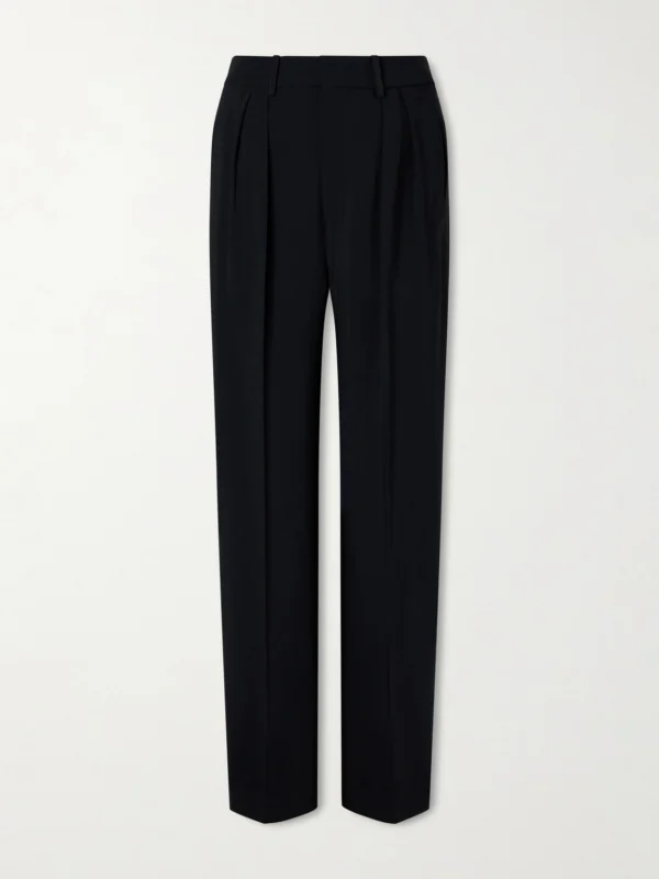 Kallmeyer Aiden Pleated Cady Straight-leg Pants