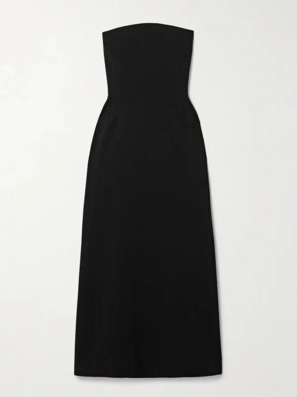 Kallmeyer Blaise Strapless Crepe Midi Dress