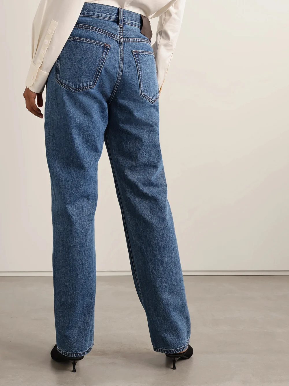 Back view of the Kallmeyer Gabby High-rise Straight-leg Jeans