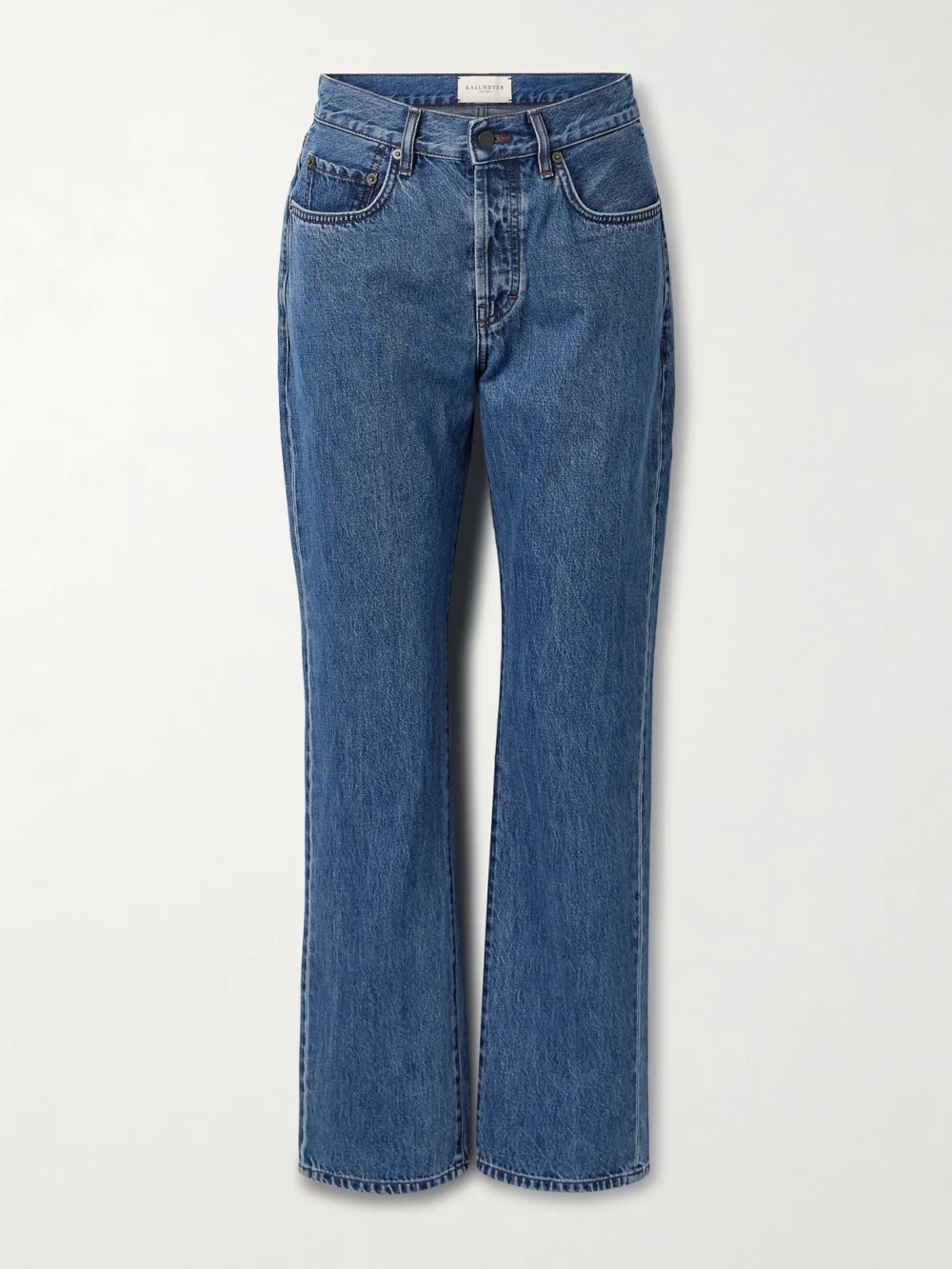 Kallmeyer Gabby High-rise Straight-leg Jeans in mid denim
