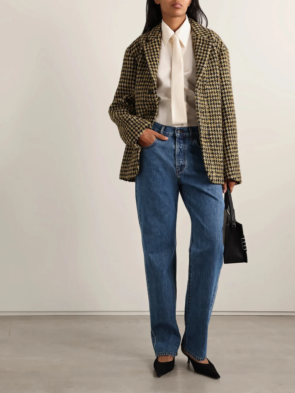 Kallmeyer Gabby High-rise Straight-leg Jeans, worn by a model