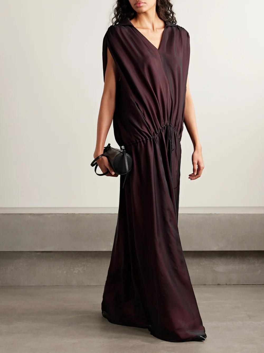 Kallmeyer Gillian Layered Gathered Silk-chiffon Maxi Dress, worn by a model