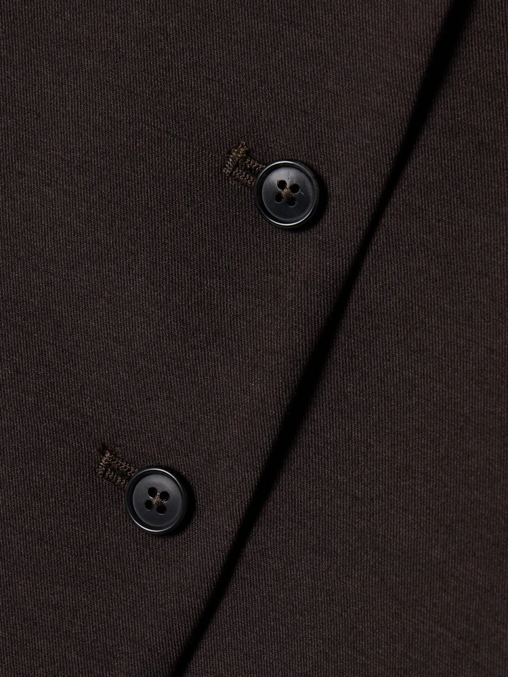 Close-up detail of the Kallmeyer Ira Wool and Silk-blend Twill Vest