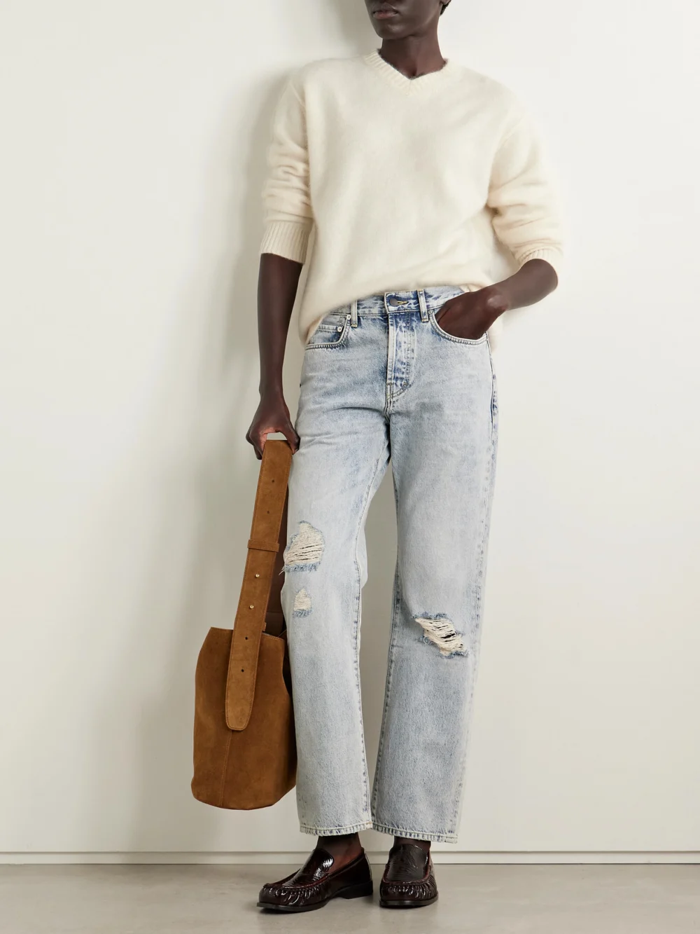 Kallmeyer Lena Brushed-cashmere Sweater, worn by a model
