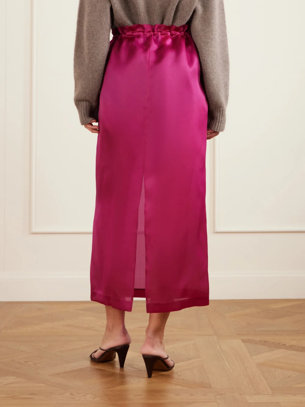 Back view of the Kallmeyer Regina Silk-organza Midi Skirt