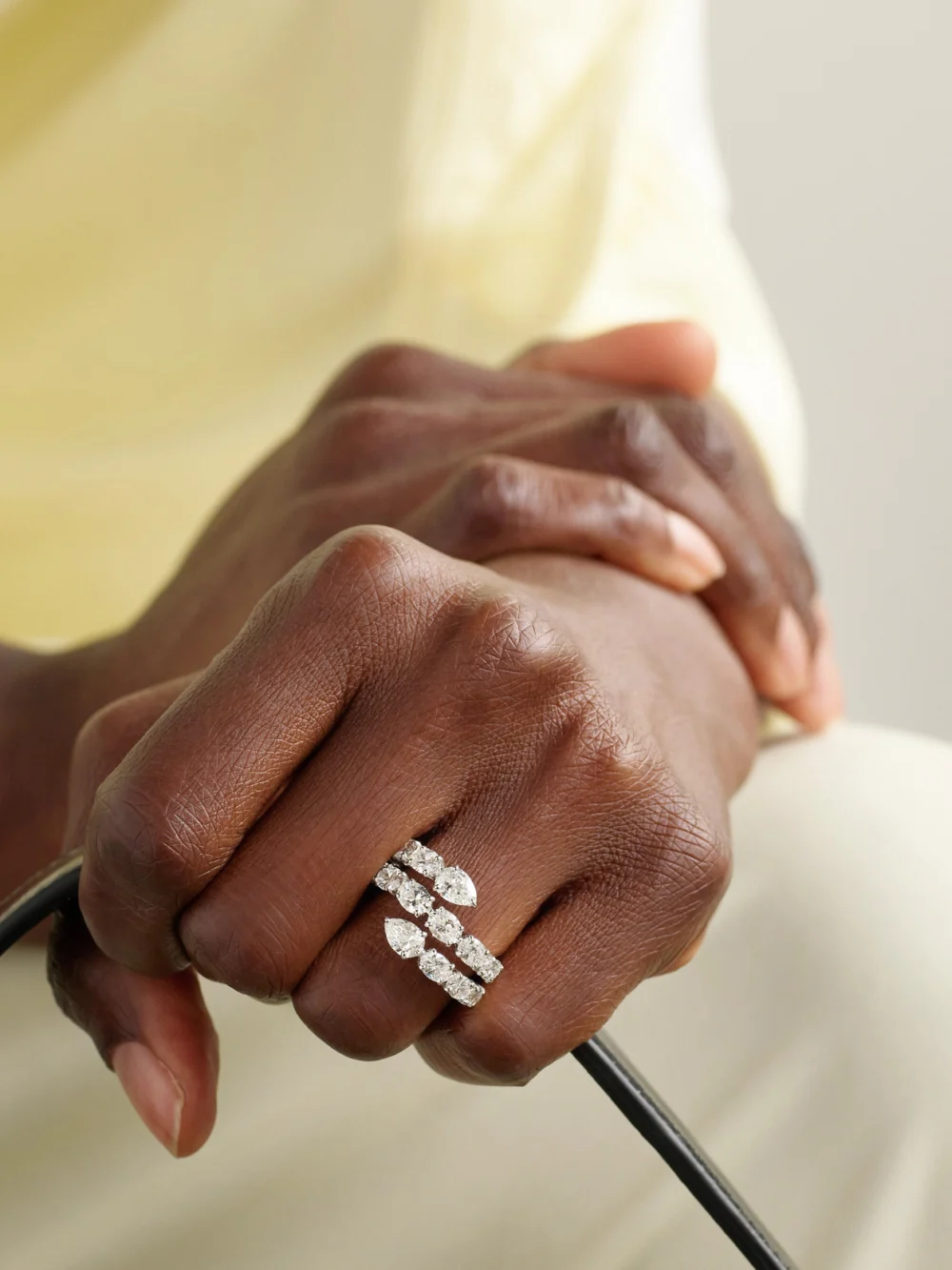 Kamyen 18-karat White Gold Diamond Ring, styled view