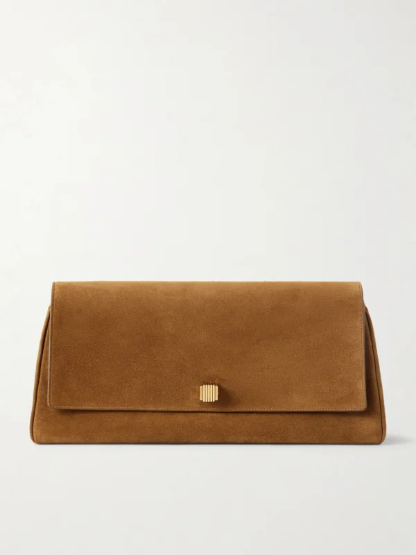 Khaite Audrey Suede Clutch