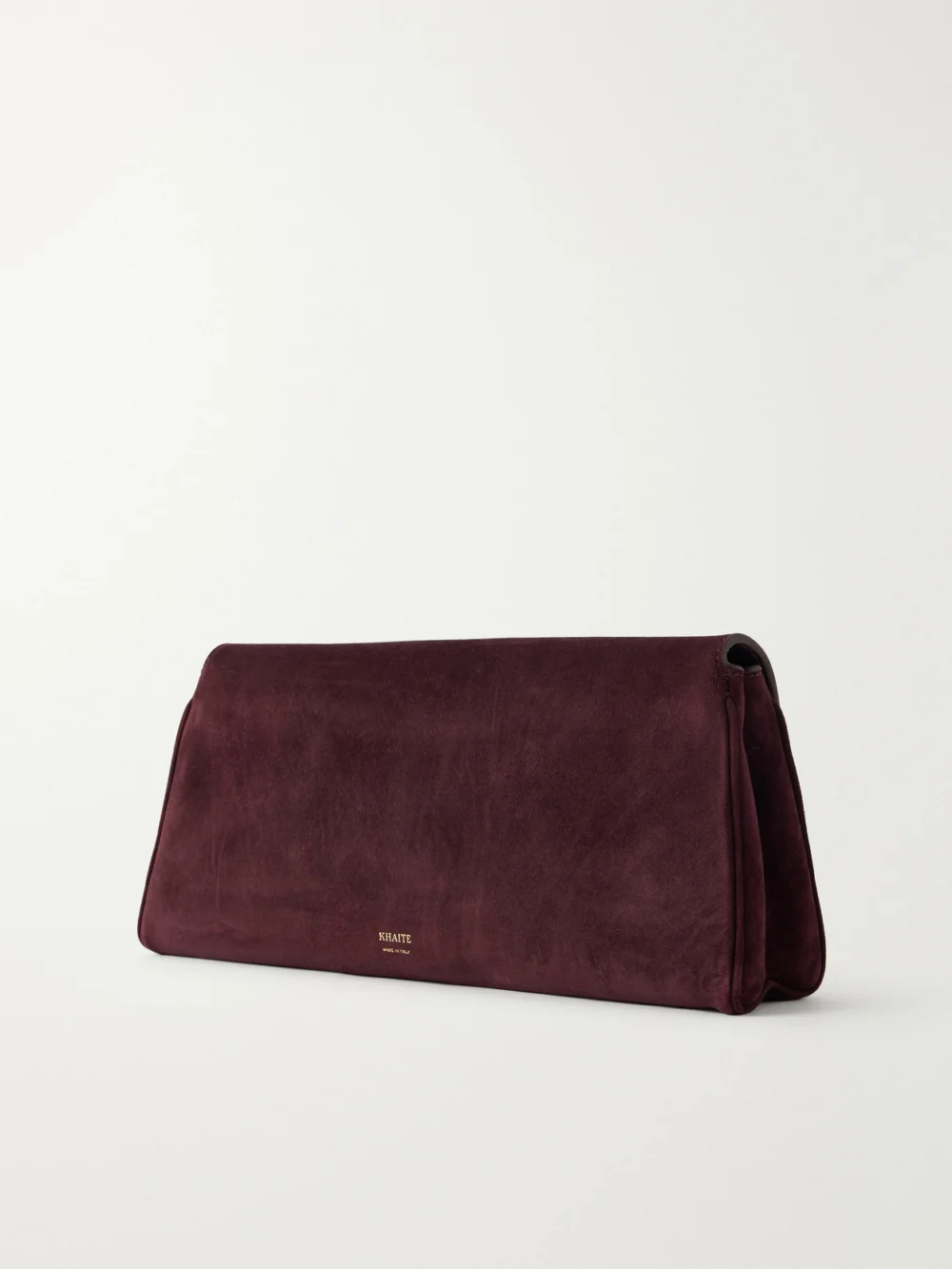 Back view of the Khaite Audrey Suede Clutch