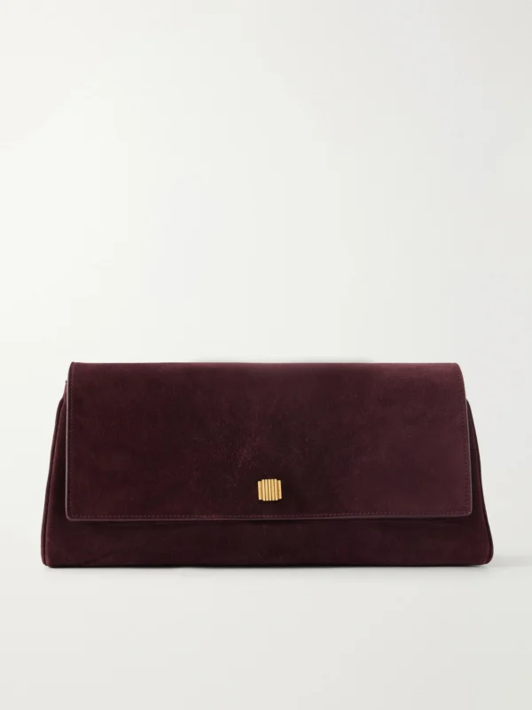 Khaite Audrey Suede Clutch