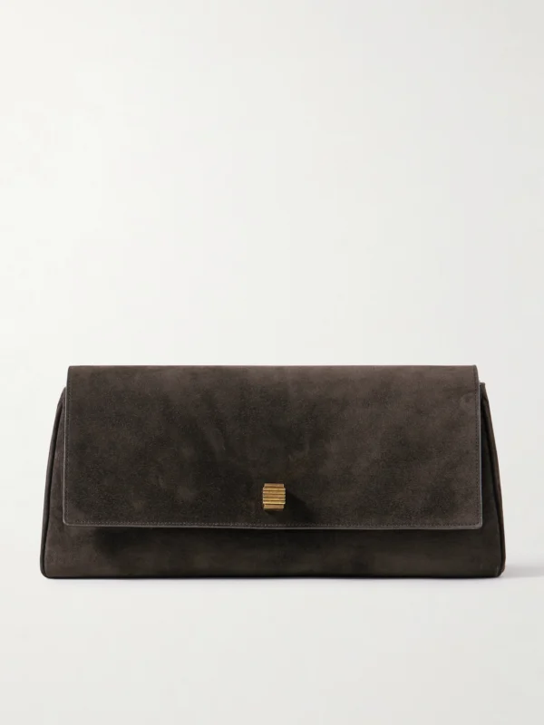 Khaite Audrey Suede Clutch