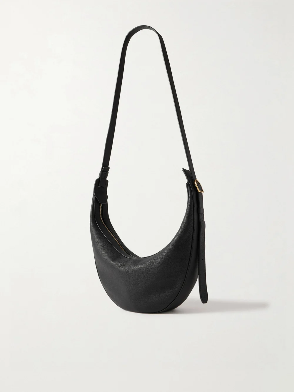 Back view of the Khaite Augustina Small Textured-leather Shoulder Bag