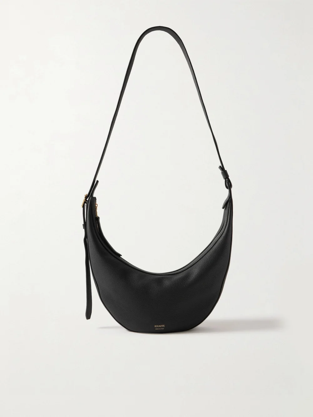 Khaite Augustina Small Textured-leather Shoulder Bag in black