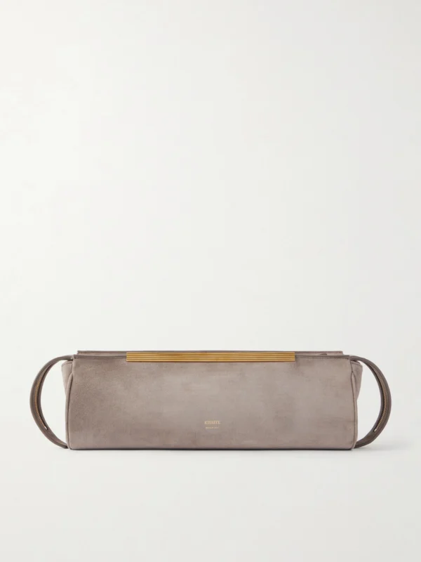 Khaite Donna Suede Clutch