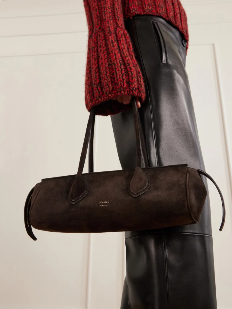 Khaite Donna Suede Shoulder Bag