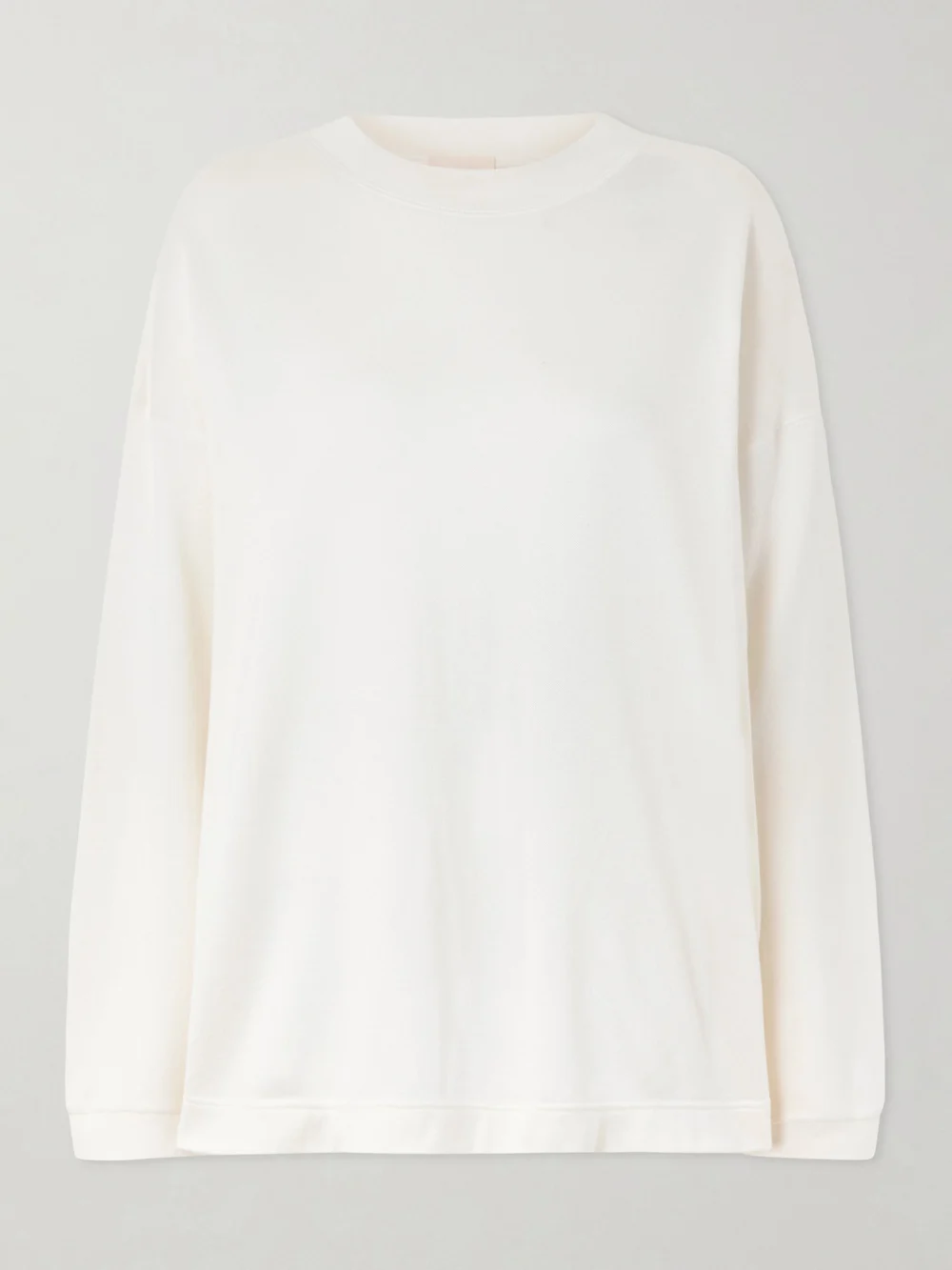 Khaite Dylan Silk Sweatshirt in cream