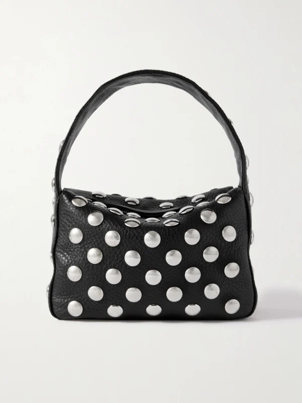 Khaite Elena Small Studded Textured-leather Shoulder Bag
