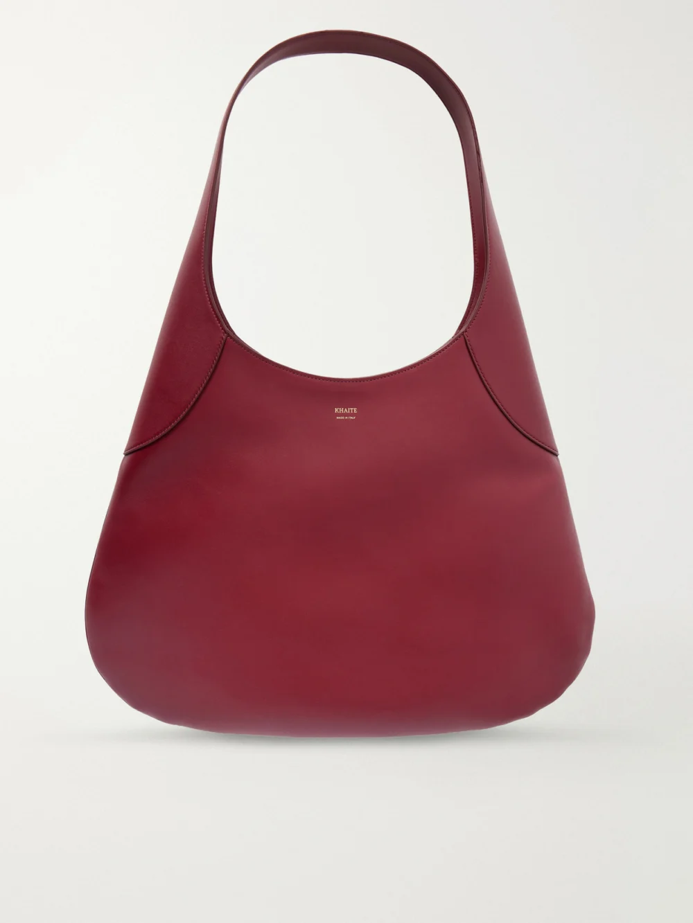 Khaite Joan Large Leather Tote in burgundy