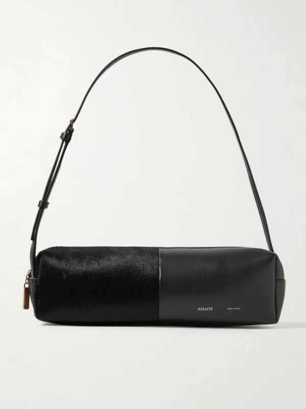 Khaite Kye Calf Hair and Leather Shoulder Bag