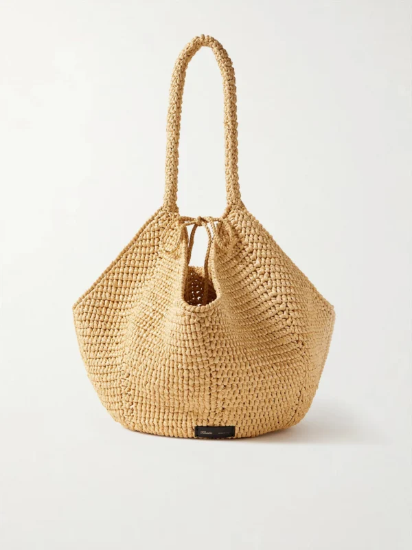 Khaite Lotus Medium Raffia Tote