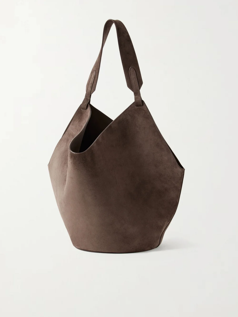 Back view of the Khaite Lotus Medium Suede Tote