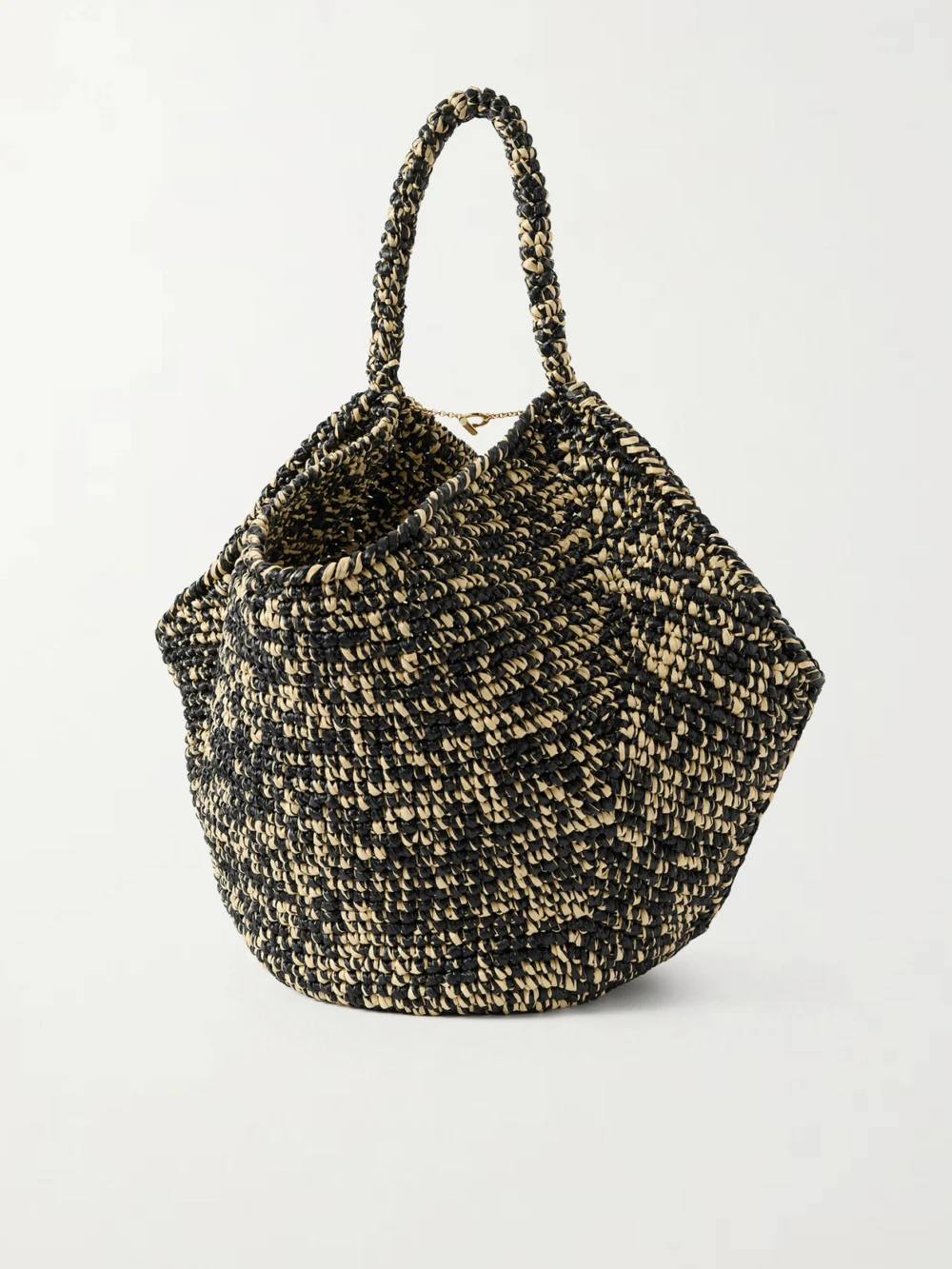 Back view of the Khaite Lotus Medium Two-tone Woven Tote