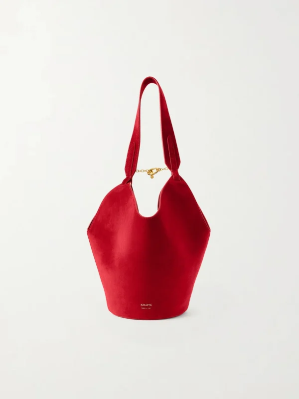 Khaite Lotus Mini Suede Tote