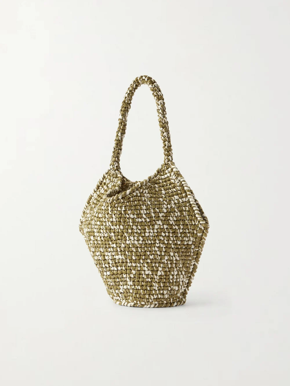 Back view of the Khaite Lotus Mini Woven Tote