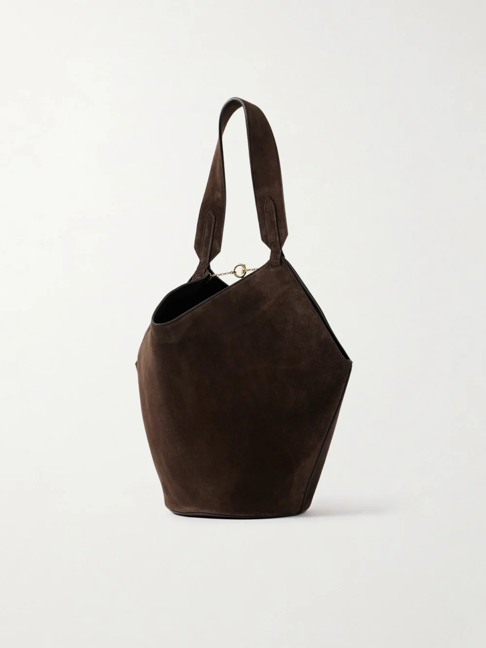 Back view of the Khaite Lotus Small Suede Tote