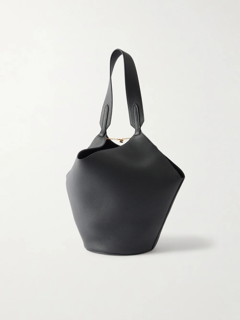 Back view of the Khaite Lotus Small Textured-leather Tote