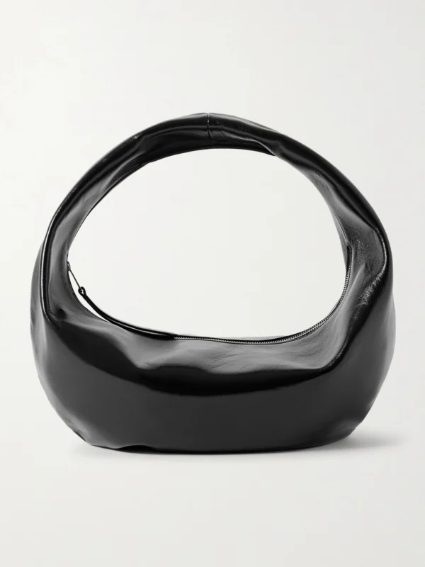 Khaite Olivia Medium Crinkled Patent-leather Tote