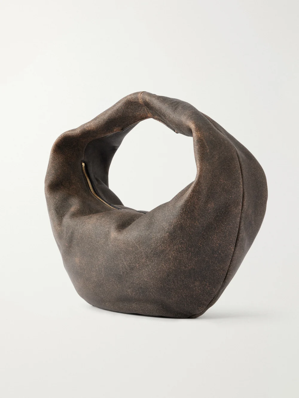 Back view of the Khaite Olivia Medium Distressed Leather Shoulder Bag