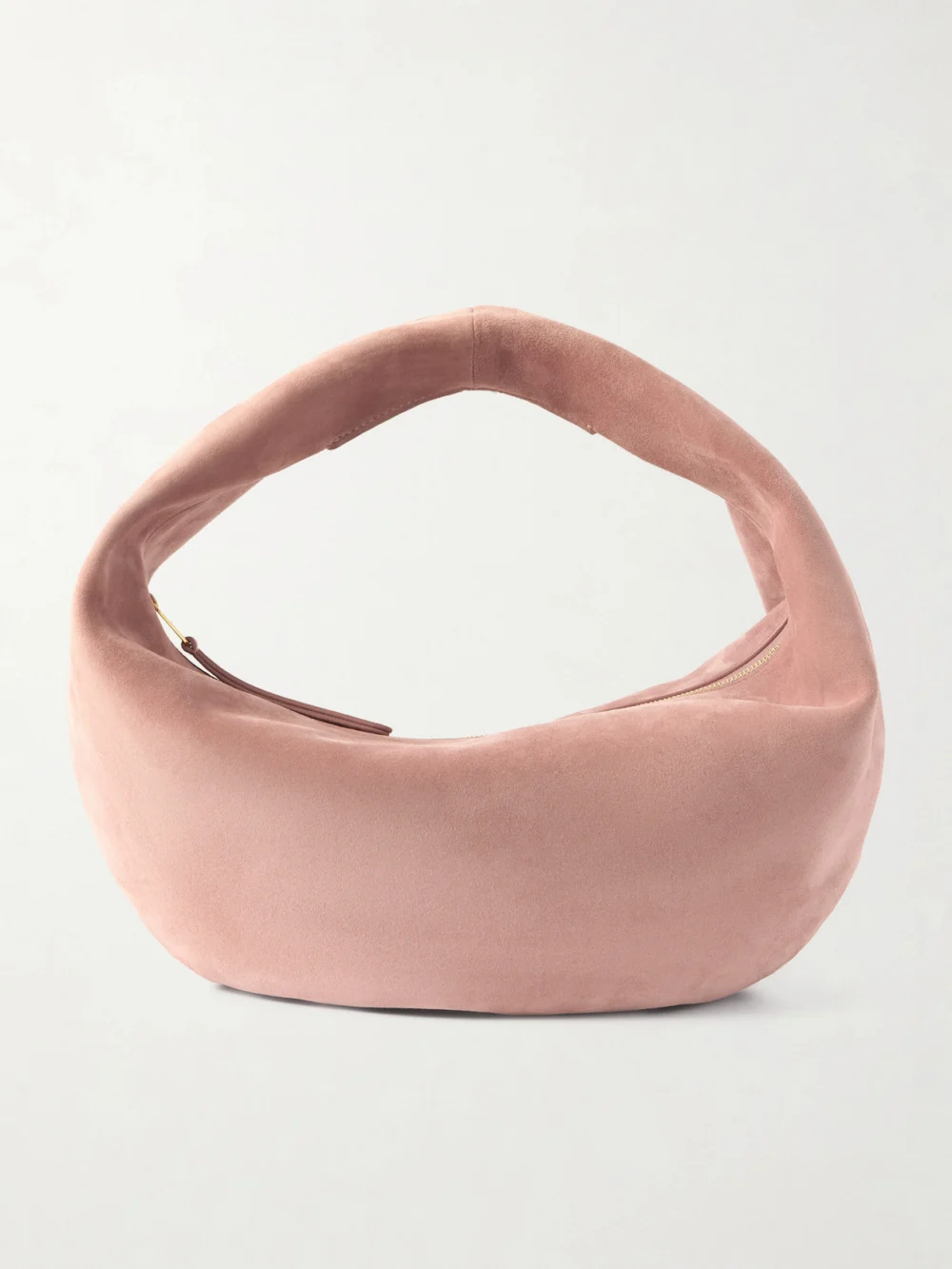 Khaite Olivia Medium Suede Tote in pastel pink