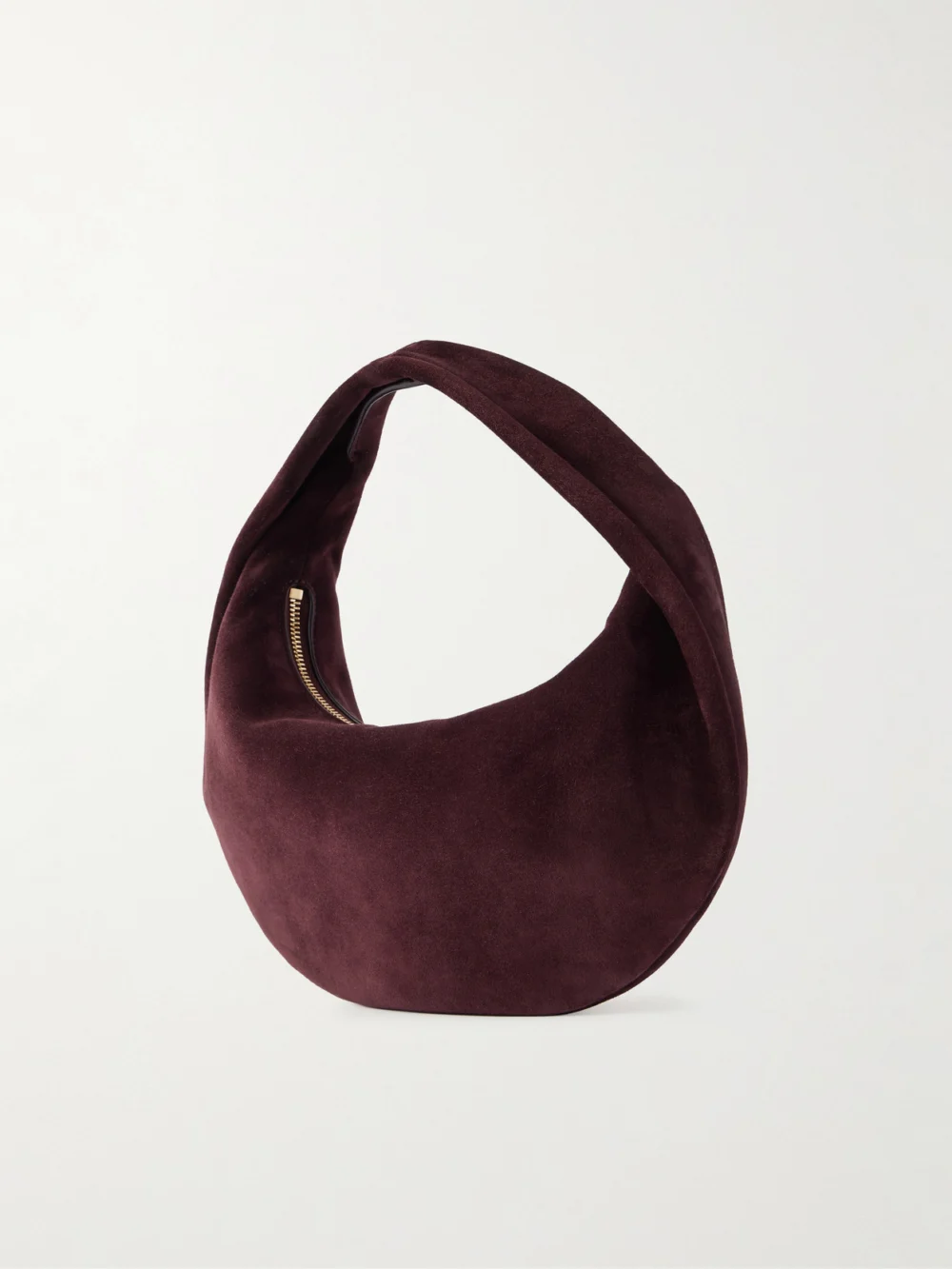 Back view of the Khaite Olivia Mini Suede Top-handle Bag