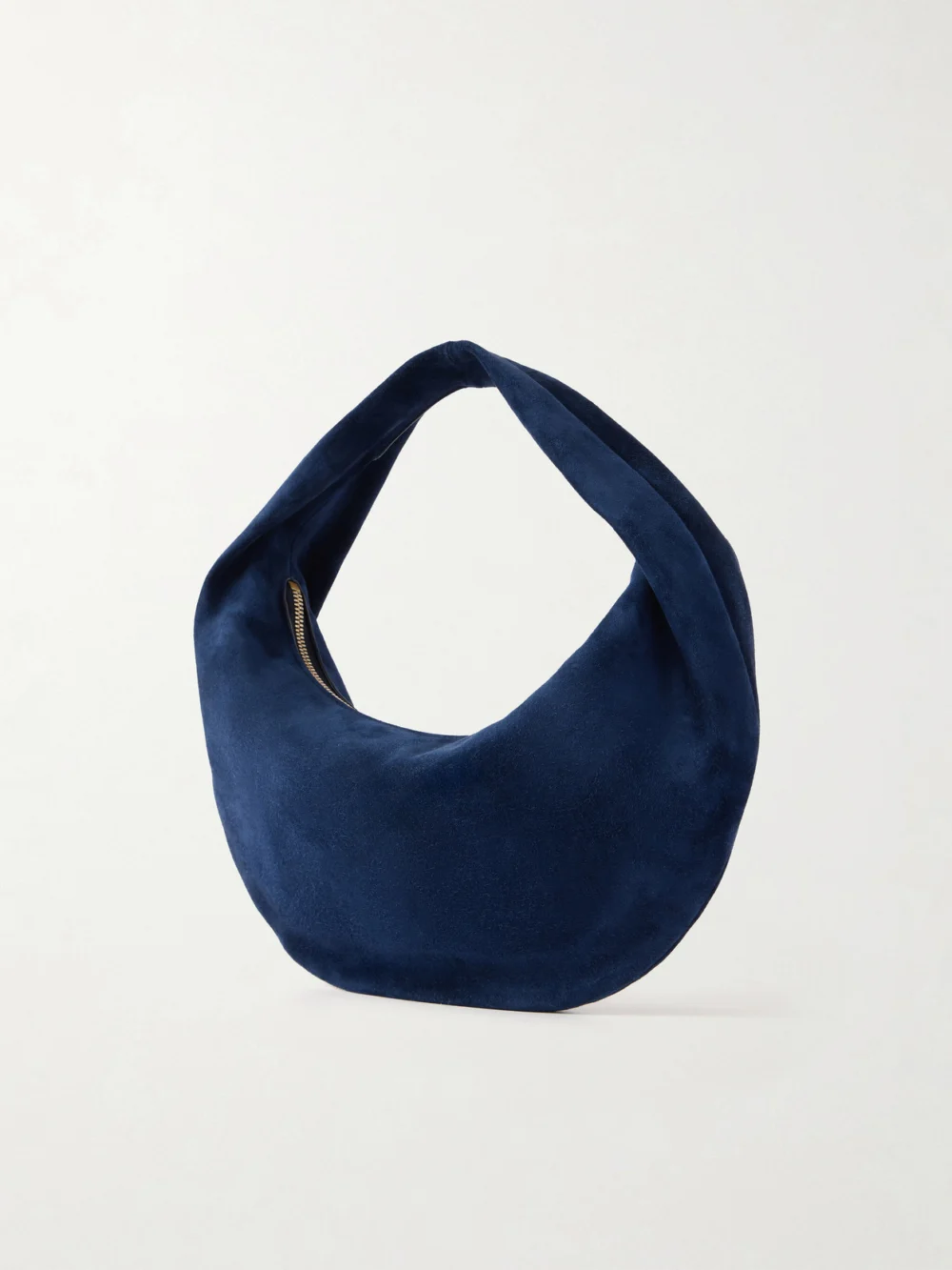 Back view of the Khaite Olivia Mini Suede Top-handle Bag