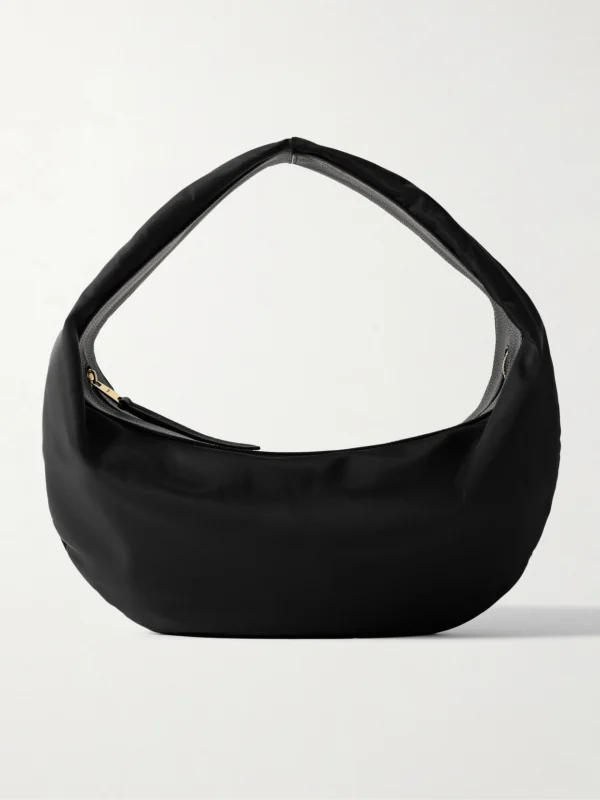Khaite Olivia Sport Medium Textured Leather-trimmed Shell Shoulder Bag