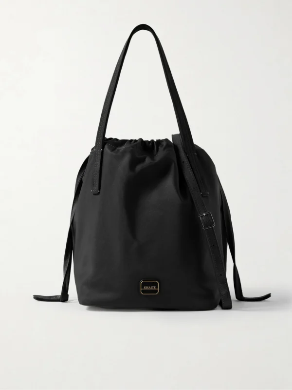Khaite Rory Leather-trimmed Shell Bucket Bag