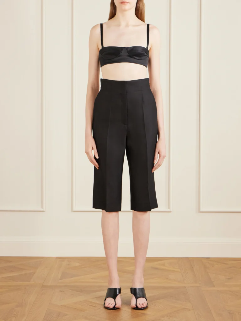 Khaite Selah Cotton-blend Satin Bralette