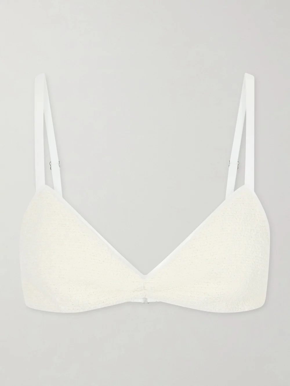 Khaite Talita Cotton-blend Poplin Bralette in neutral