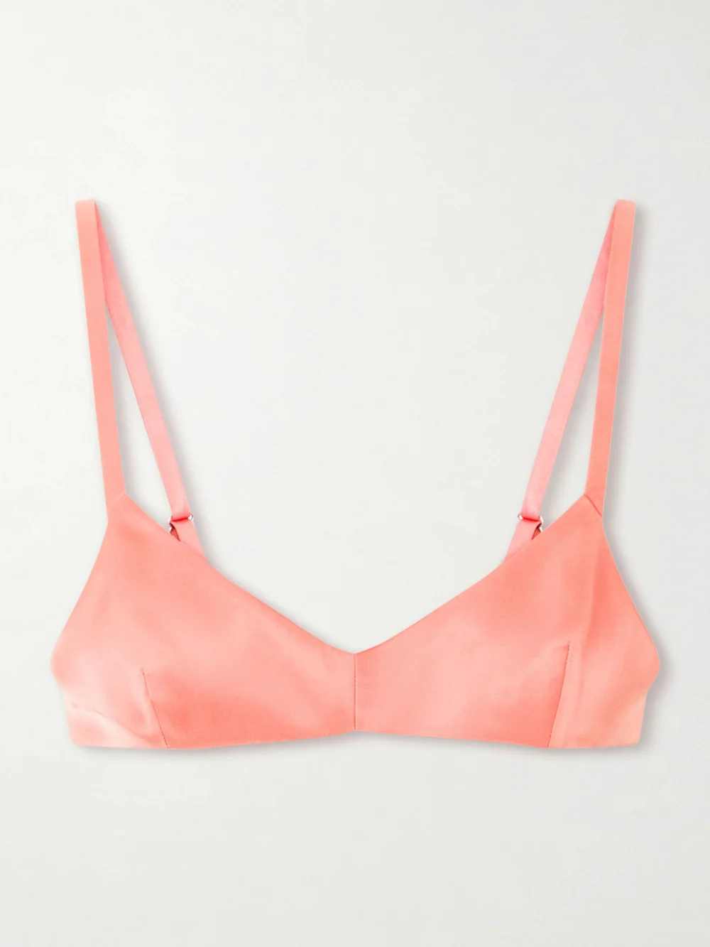 Khaite Talita Satin Bralette in pink