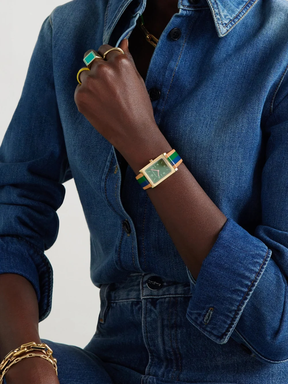 La Californienne Daybreak Gold-plated Watch, styled view