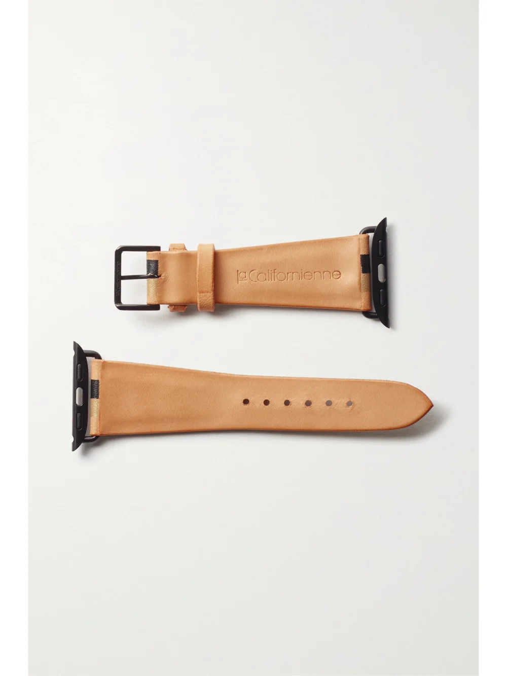Back view of the La Californienne Striped Leather Watch Strap