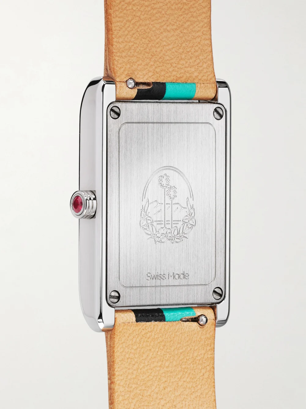 Back view of the La Californienne + the Dial Artist Daybreak Stainless Steel Watch