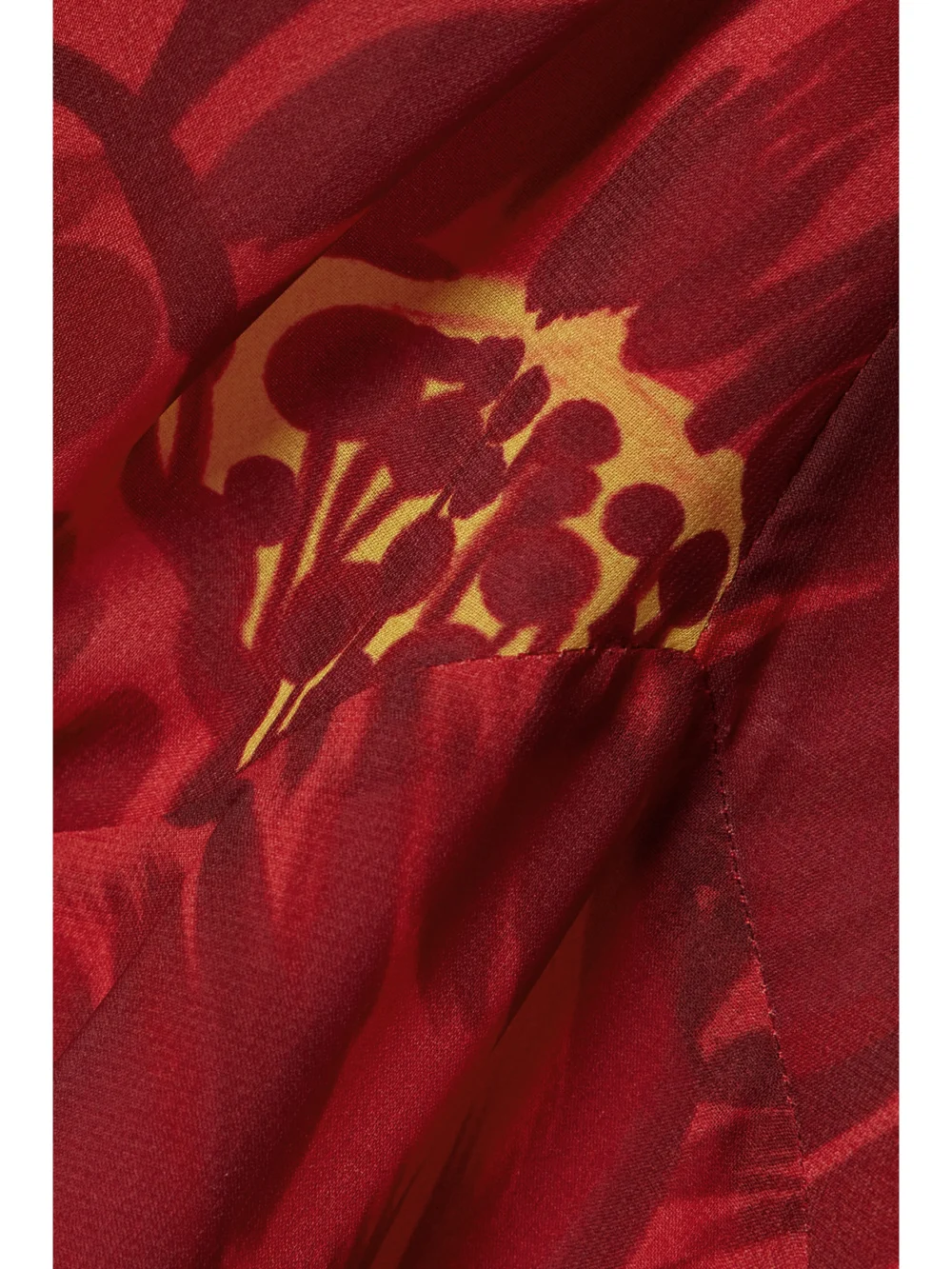 Close-up detail of the La DoubleJ Eve Floral-print Chiffon Maxi Dress