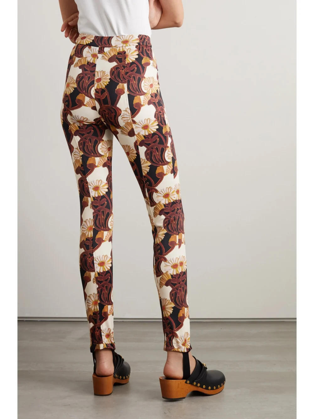 Back view of the La DoubleJ Sky Printed Tech-jersey Leggings