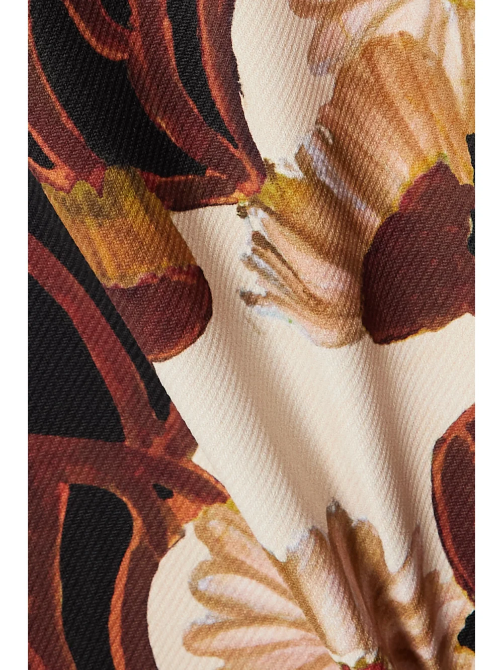 Close-up detail of the La DoubleJ Sky Printed Tech-jersey Leggings