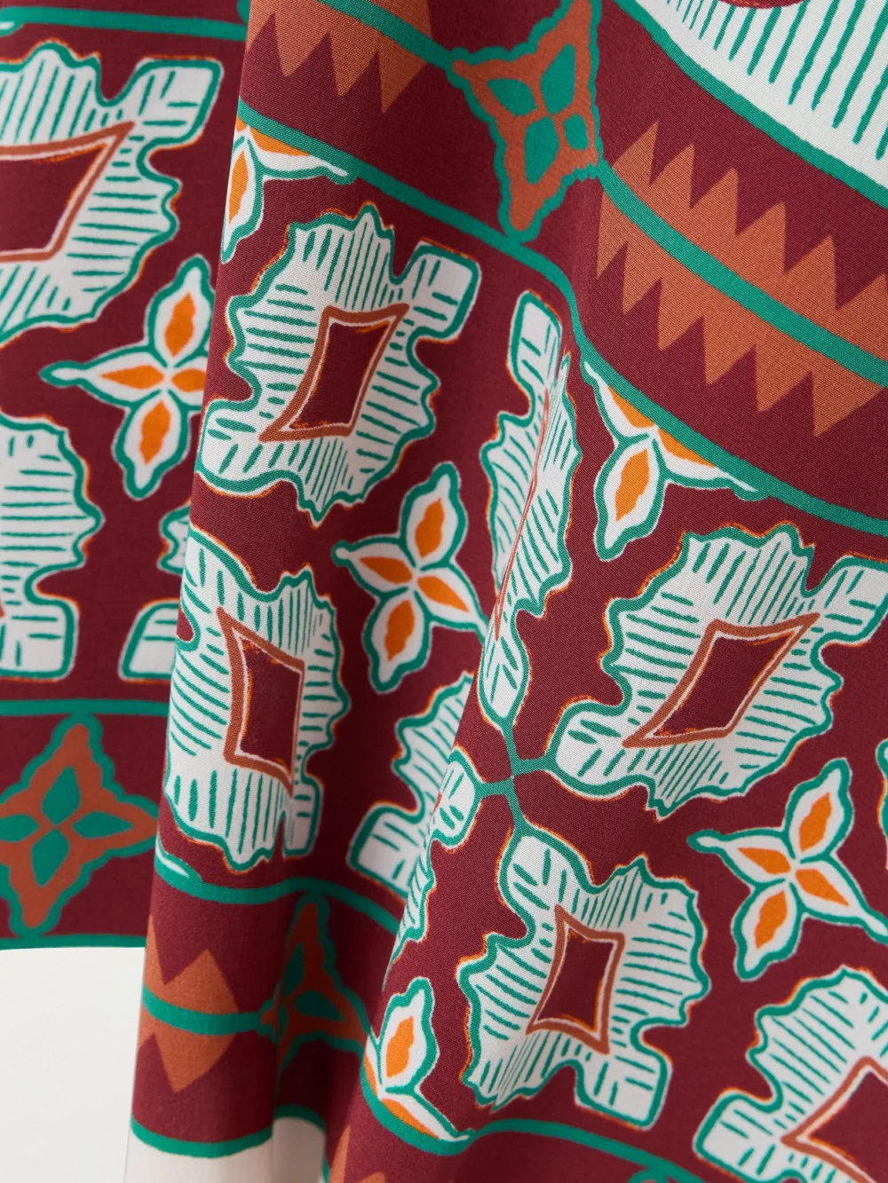 Close-up detail of the La DoubleJ Turn Around Wrap-effect Printed Silk-voile Midi Dress